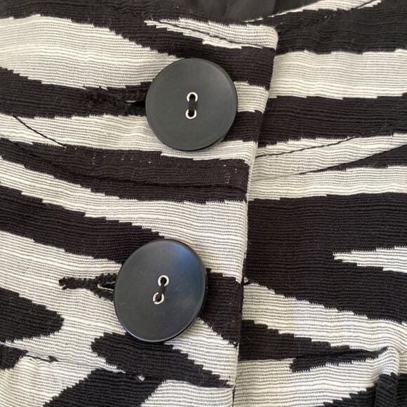 Charter Club Black White Zebra Swing Jacket - Picture 7 of 10